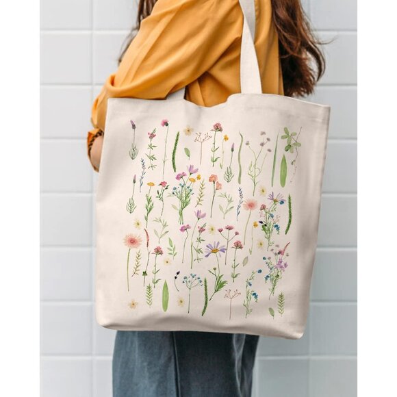 Trendy and Machine Washable Cotton Tote Bag for Shopping, Beach, and Daily Use - Picture 2 of 8